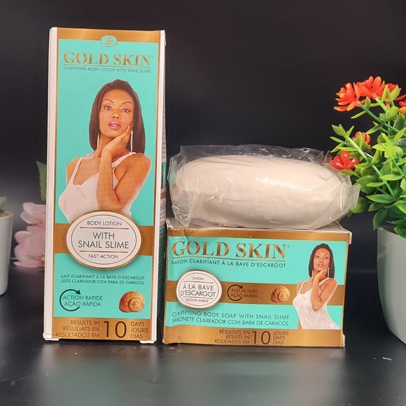 Skincare Gold Skin Clarifying Soapbody Lotion With Snail Slime Fast